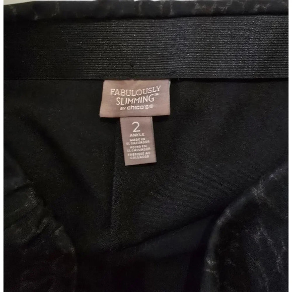 Fabulously Slimming by Chico's Womens Plus Size animal print ankle pants - Picture 7 of 11